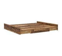 vidaXL Lit de Rangement en Vieux Bois 180 x 200 cm. Super Design Minimaliste en Bois avec Un système de relevage et Un tiroir Coulissant. Montage Facile, à Utiliser à l'intérieur Seulement. Un Coup d