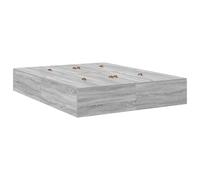 vidaXL Lit de Rangement Gris Sonoma 160x200 cm