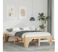vidaXL Lit de rangement moderne 120 x 190 cm en pin peint, facile à entretenir, avec rangement intégré, notice fournie, 872998