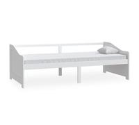 vidaXL Lit de repos 3 places Blanc Bois de pin massif 90x200 cm