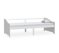 Vidaxl Lit De Repos 3 Places Blanc Bois De Pin Massif 90x200 Cm Blanc