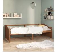 vidaXL Lit de repos 3 places Marron miel Bois de pin massif 90x200 cm