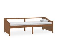 vidaXL Lit de repos 3 places Marron miel Bois de pin massif 90x200 cm