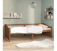 vidaXL Lit de repos 3 places sans matelas Marron miel 90x200 cm 322166