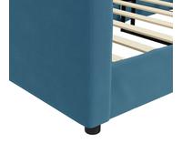 Vidaxl Lit De Repos Bleu 90x200 Cm Velours Bleu