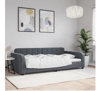 vidaXL Lit de Repos, Canapé-lit avec Dossier et Accoudoirs, Lit d'Invité, Meuble de Chambre Salon, Moderne, Gris Foncé 354066