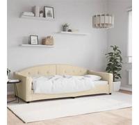 vidaXL Lit de repos 354187 crème 90x200 cm tissu sans matelas