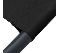 Vidaxl Lit De Repos D'extérieur Avec Auvent Et Oreillers Noir Noir