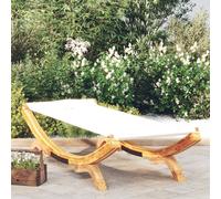 Vidaxl Lit De Repos Extérieur 100x188,5x44 Cm Bois Courbé Massif Crème