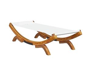vidaXL Lit de Repos extérieur 100x188,5x44 cm Bois courbé Massif Crème