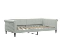 vidaXL Lit de repos canapé-lit 100x200 cm velours gris clair confortable