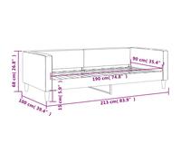 Vidaxl Lit De Repos Gris Clair 90x190 Cm Tissu Gris