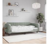 vidaXL Lit de repos gris clair 90x190 cm velours 354099