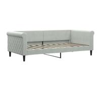 Vidaxl Lit De Repos Sans Matelas Gris Clair 90x190 Cm Velours Gris