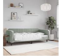 vidaXL Lit de repos gris clair 90x200 cm velours 354086