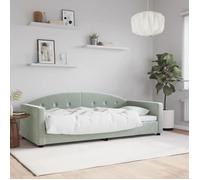 Vidaxl Lit De Repos Sans Matelas Gris Clair 90x200 Cm Velours Gris