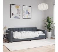 vidaXL Lit de Repos, Canapé-lit avec Dossier et Accoudoirs, Lit d'Invité, Meuble de Chambre Salon, Moderne, Gris Foncé 354052