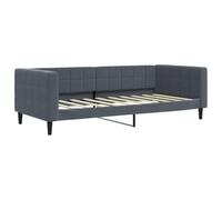 Vidaxl Lit De Repos Gris Foncé 90x190 Cm Velours Gris