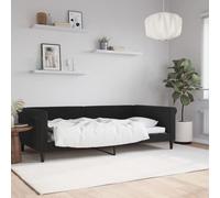 vidaXL Lit de repos noir 100x200 cm velours