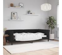 Vidaxl Lit De Repos Noir 100x200 Cm Velours Noir