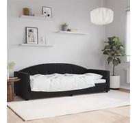 vidaXL Lit de repos sans matelas velours noir 80x200 cm