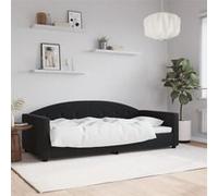 vidaXL Lit de repos / canapé‑lit 354151 Velours Noir 90x190 cm