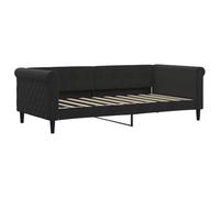 vidaXL Lit de Repos Noir 90x190 cm Velours, canapé-lit, canapé-lit Confortable, canapé-lit en Velours, lit d'appoint, canapé-lit Simple