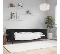 vidaXL Lit de repos noir 90x190 cm velours, canapé-lit, canapé-lit confortable, canapé-lit en velours, lit d'appoint, canapé-lit simple