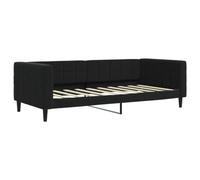 vidaXL Lit de Repos Noir 90x190 cm Velours, canapé-lit, canapé-lit Confortable, canapé-lit en Velours, lit d'appoint, canapé-lit Simple