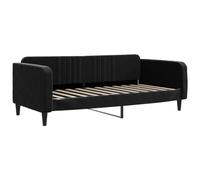 VidaXL Lit de Repos Noir 90x200 cm en Velours - Canapé-lit Confortable et Simple