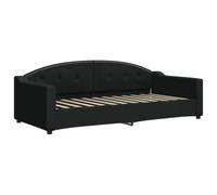 vidaXL Lit de Repos Noir 90x200 cm Tissu, canapé-lit, canapé-lit Confortable, canapé-lit en Tissu, lit d'appoint, canapé-lit Simple