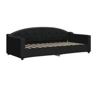 Vidaxl Lit De Repos Noir 90x200 Cm Tissu Noir