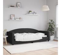Vidaxl Lit De Repos Noir 90x200 Cm Tissu Noir