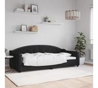 Vidaxl Lit De Repos Noir 90x200 Cm Tissu Noir