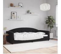 Vidaxl Lit De Repos Noir 90x200 Cm Velours Noir