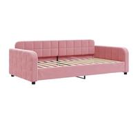 vidaXL Canapé‑lit Lit de repos en velours Rose Confortable 100x200 cm