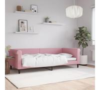 Vidaxl Lit De Repos Rose 90x200 Cm Velours Rose