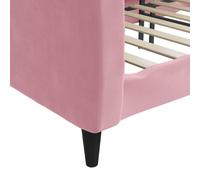Vidaxl Lit De Repos Rose 90x200 Cm Velours Rose