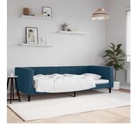 vidaXL Lit de repos Canapé-lit 354007 Confortable Velours Bleu 90x200 cm sans matelas