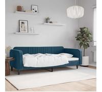 vidaXL Lit de repos sans matelas bleu 90x200 cm velours