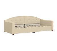 vidaXL Lit de repos 354187 crème 90x200 cm tissu sans matelas