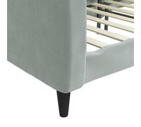 vidaXL Lit de repos gris clair 90x200 cm velours 354086