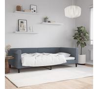 Vidaxl Lit De Repos Sans Matelas Gris Foncé 100x200 Cm Velours Gris