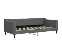 vidaXL Lit de jour 90x200 cm en tissu Gris foncé