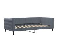vidaXL Lit de Repos sans Matelas Gris foncé 90x200 cm Velours