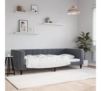 vidaXL Lit de Repos sans Matelas Gris foncé 90x200 cm Velours
