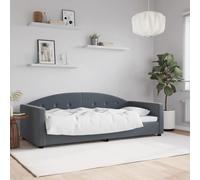 Vidaxl Lit De Repos Sans Matelas Gris Foncé 90x200 Cm Velours Gris