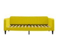 vidaXL Lit de repos sans matelas jaune 100x200 cm velours Jaune