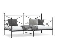 Vidaxl Lit De Repos Sans Matelas Noir 100x200 Cm Acier Noir