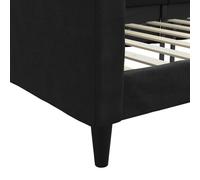Vidaxl Lit De Repos Sans Matelas Noir 80x200 Cm Tissu Noir